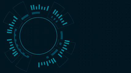 Abstract Digital Technology Cycle background.Business growth transformation to digital and Successful financial technology.