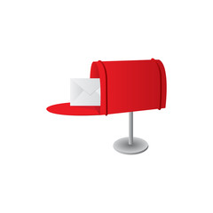 Mail box flat vector