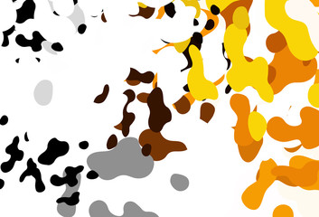 Light Yellow, Orange vector template with memphis shapes.