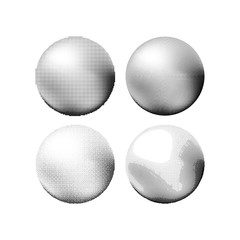 Halftone Pattern. Set of Dots. Dotted Balls on White Background. Overlay Grunge Template. Distress Linear Design. Fade Monochrome Points. Pop Art Backdrop.