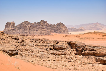Wadi rum desert in Jordan