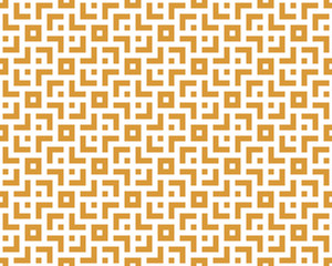 Abstract geometric pattern. A seamless vector background. White and gold ornament. Graphic modern pattern. Simple lattice graphic design