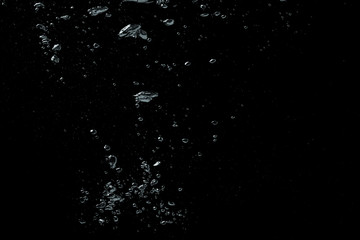 Water bubble on a black