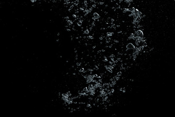 Water bubble on a black