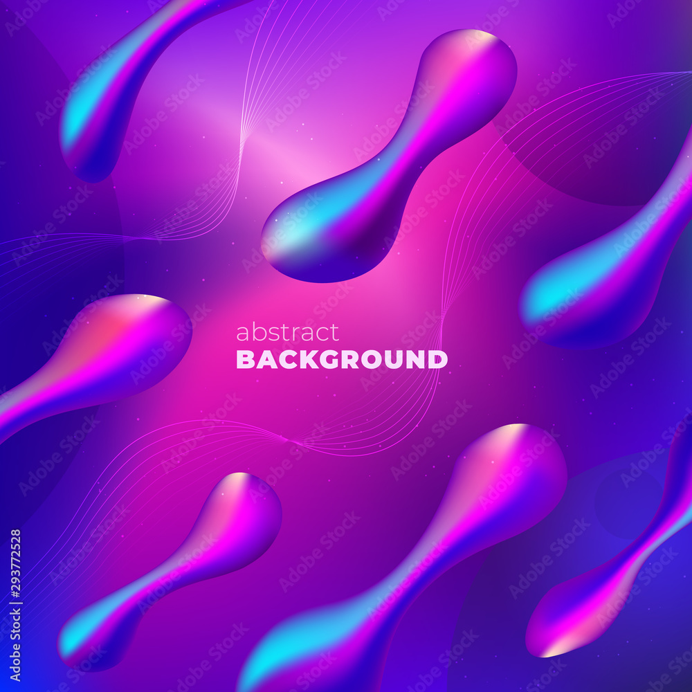 Canvas Prints purple liquid color background design. fluid gradient shapes composition. futuristic design posters.