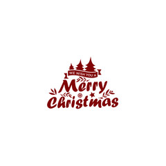 Merry Christmas and Happy New Year lettering template