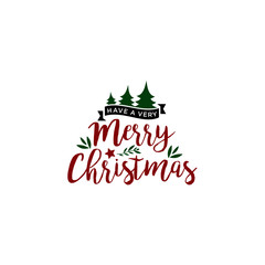 Merry Christmas and Happy New Year lettering template