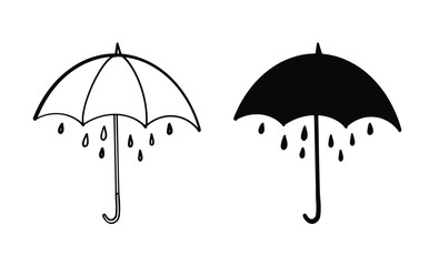 umbrellas icon on white background. vector design