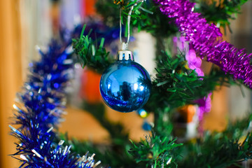 Glass beads for decorating the Christmas tree