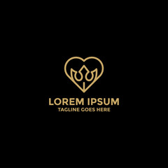 king love logo design concept. premium logo - vector