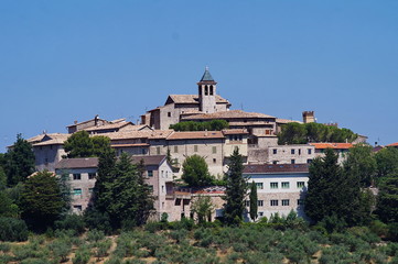 Fototapeta na wymiar Panorama of Giano dell'Umbria, Italy