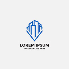 construction logo design template - vector