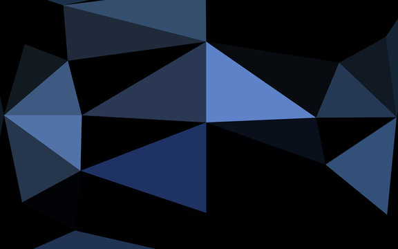 Dark BLUE vector blurry triangle texture. Colorful illustration in Origami style with gradient. Triangular pattern for your business design. © Dmitry