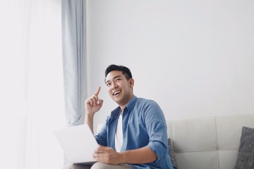 businessman talking on phone in office