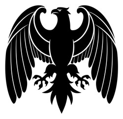 Heraldic eagle emblem