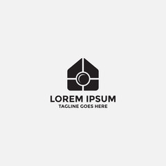 modern home camera logo template design template. Photography template