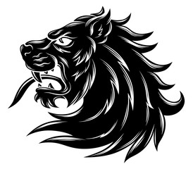 Heraldic lion head