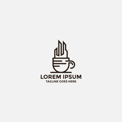 Coffee City logo designs concept. Coffee Building logo template - vector
