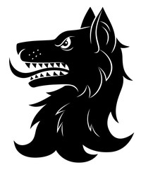 Heraldic wolf head © Refluo