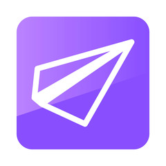 Paper plane, message symbol flat vector icon