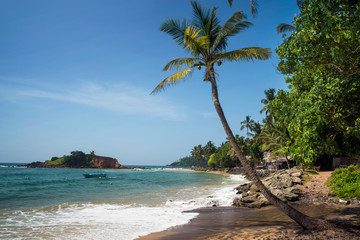Obraz premium Turtle beach is an idyllic little beach next to Mirissa beach, Mirissa, Matara District, Southern Province, Sri Lanka