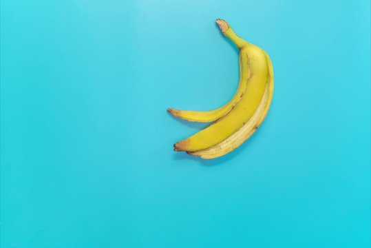 Banana being peeled, food, healthy eating and vegetarian concept. stop motion loop