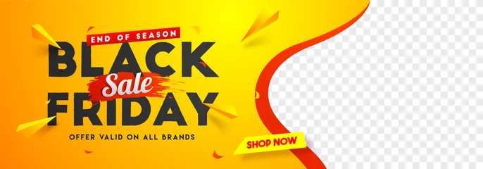 Foto op Canvas Black Friday sale website banner design with space for your product image. © Abdul Qaiyoom