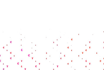 Light Pink, Yellow vector template with EUR, JPY, GBP.