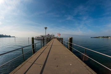 A boat at the pier at Kressbronn am Bodensee