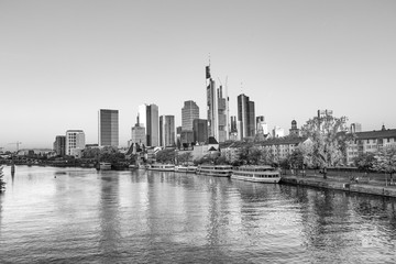 Naklejka premium skyline of Frankfurt with river main
