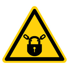 Warning Keep Locked Symbol Sign, Vector Illustration, Isolate On White Background Label .EPS10