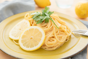 レモンクリームパスタ