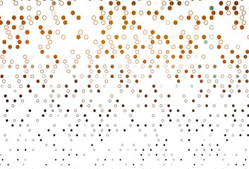 Light Orange vector template with circles.