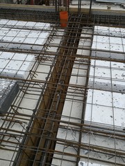 building site, reinforcement for concrete ready for concrete casting