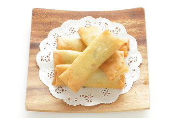 Chinese food, spring roll deep fried dumpling