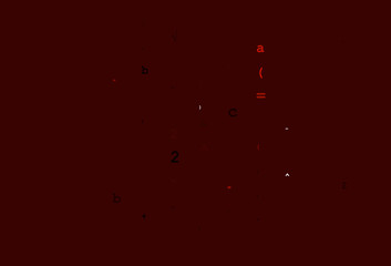 Light Red vector pattern with arithmetic signs.