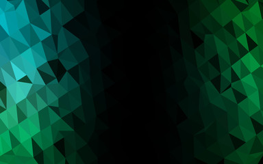 Obraz premium Dark Blue, Green vector shining triangular template. Colorful abstract illustration with gradient. Completely new template for your business design.