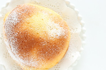 sweet bun on dish for breakfast