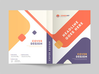 Cover design or template layout for business or corporate sector.