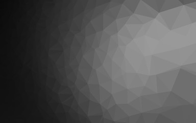 Dark Silver, Gray vector polygon abstract backdrop. Colorful illustration in abstract style with gradient. Polygonal design for your web site.