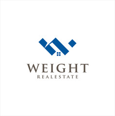 Letter W Real Estate Logo Design Vector . Initial W Home Logo Vector. Alphabet W House Logo Property 