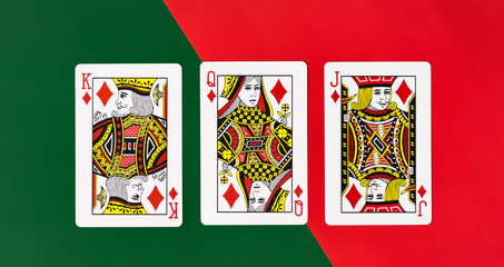 Playing Cards full deck with plain background mockup casino poker