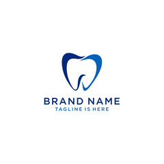 Creative dental clinic logo vector. Abstract dental symbol icon with modern design style.