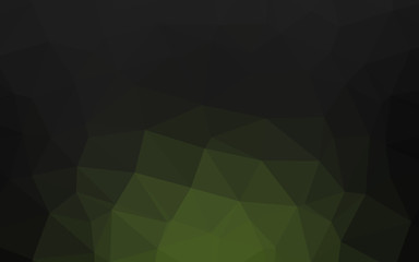 Dark Green vector low poly cover. Geometric illustration in Origami style with gradient. Textured pattern for background.