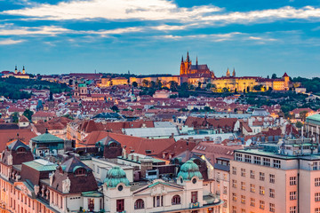Obraz premium The Prague Castle complex in Czech Republic.