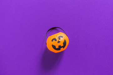 Halloween holiday toy pumpkin. Autumn decor for children