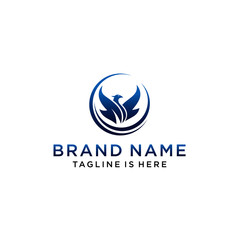 Naklejka premium luxury phoenix logo vector