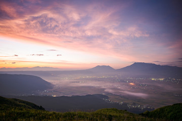 阿蘇の朝焼け