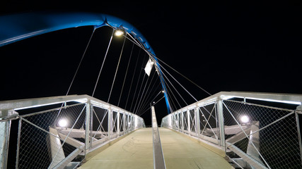 Gyorszentivan 09 27 2019 they handed over the bridge named after Imre Kálmán in Gyorszentiván at sunset