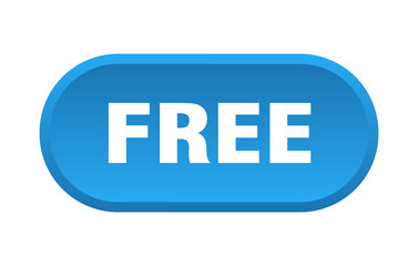 free button. free rounded blue sign. free